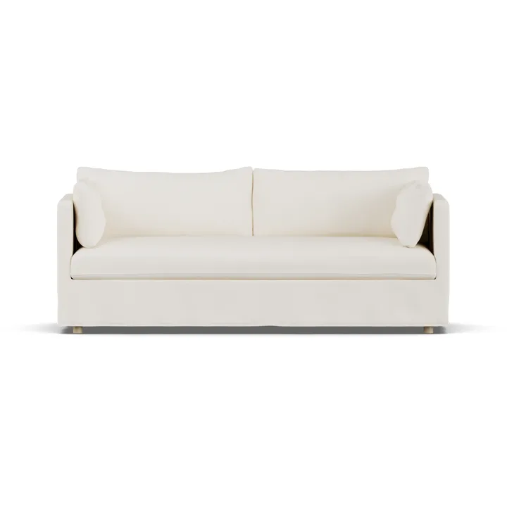 Linnevik sofa - Jump off white 1954-witgeoliede eiken, 3-zits, met rok - 1898