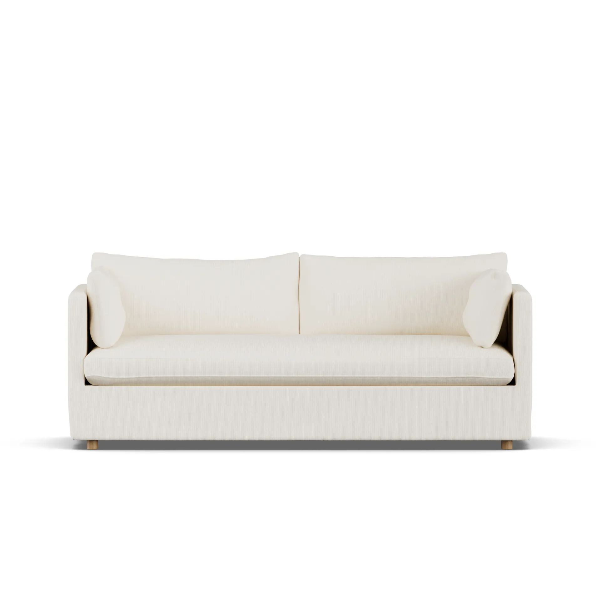 Linnevik sofa, Jump off white 1954-witgeoliede eiken, 3-zits, met rok 1898