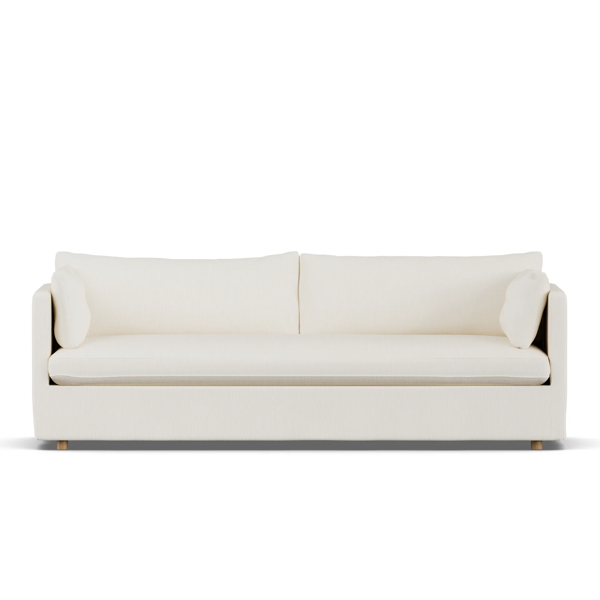 Linnevik sofa, Jump off white 1954-witgeoliede eiken, 4-zits, met rok 1898