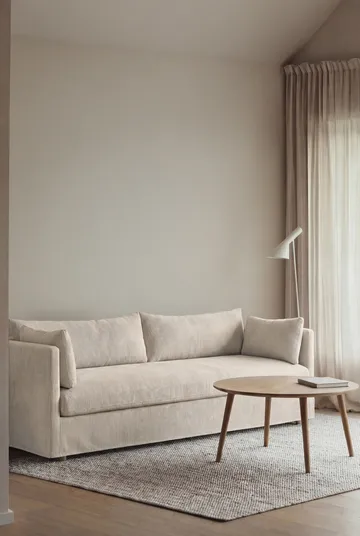 Linnevik sofa - Jump off white 1954-witgeoliede eiken, 4-zits, met rok - 1898