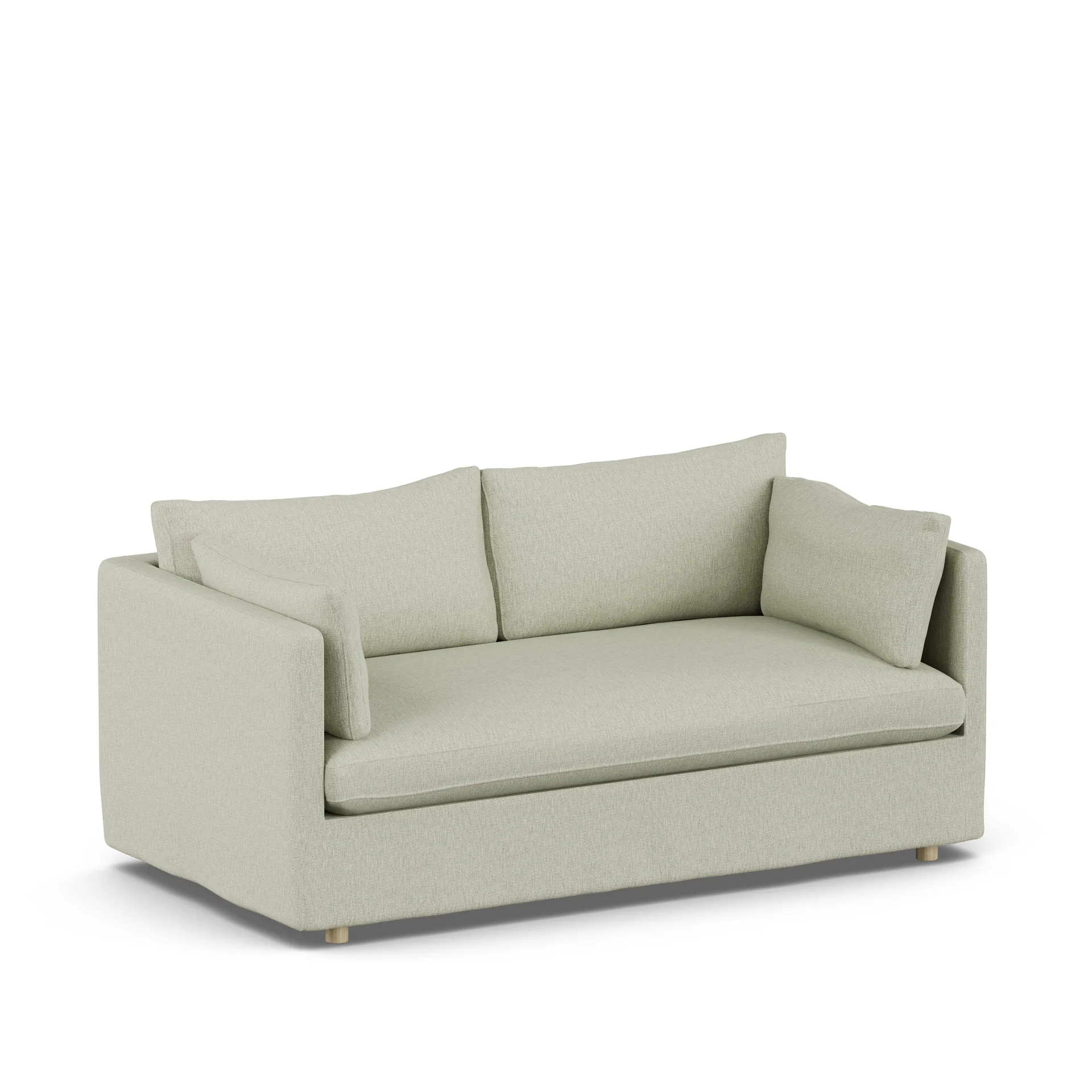 Linnevik sofa, Luiza Beige 3981-witgeoliede eiken, 2-zits, met rok 1898