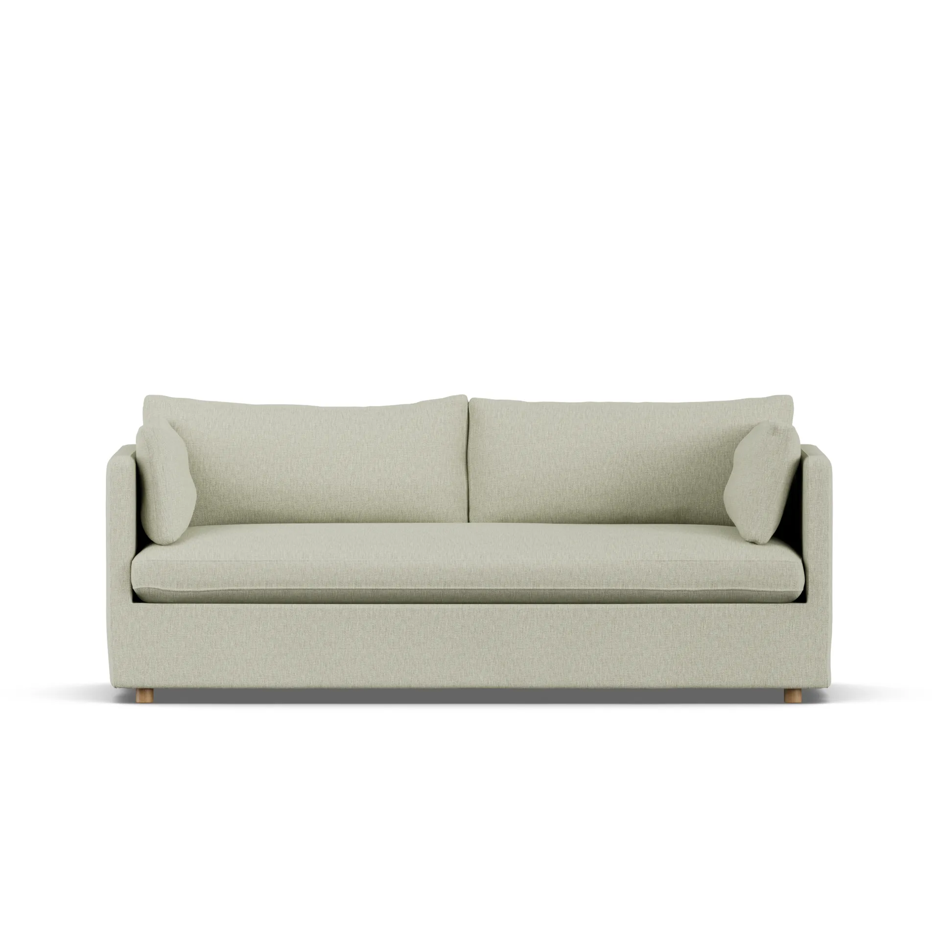Linnevik sofa, Luiza Beige 3981-witgeoliede eiken, 3-zits, met rok 1898