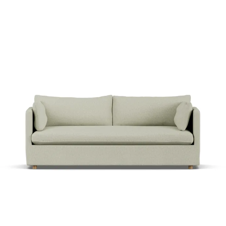 Linnevik sofa - Luiza Beige 3981-witgeoliede eiken, 3-zits, met rok - 1898