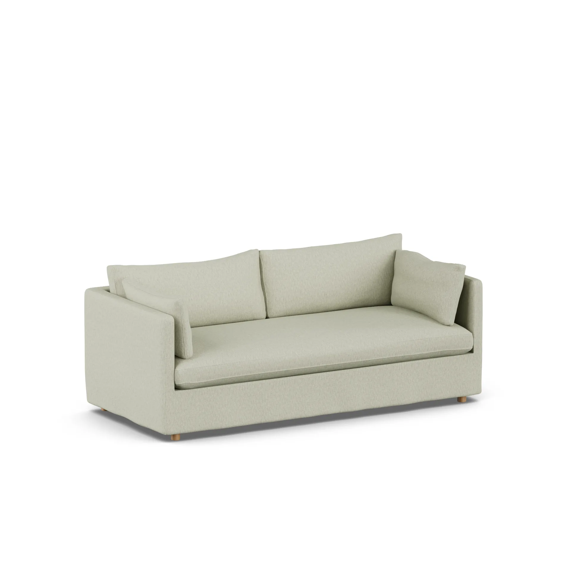 Linnevik sofa, Luiza Beige 3981-witgeoliede eiken, 3-zits, met rok 1898