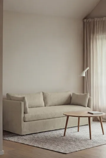 Linnevik sofa - Luiza Beige 3981-witgeoliede eiken, 3-zits, met rok - 1898