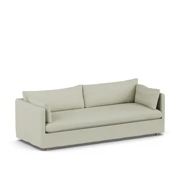 Linnevik sofa - Luiza beige 3981-witgeoliede eiken, 4-zits, met rok - 1898