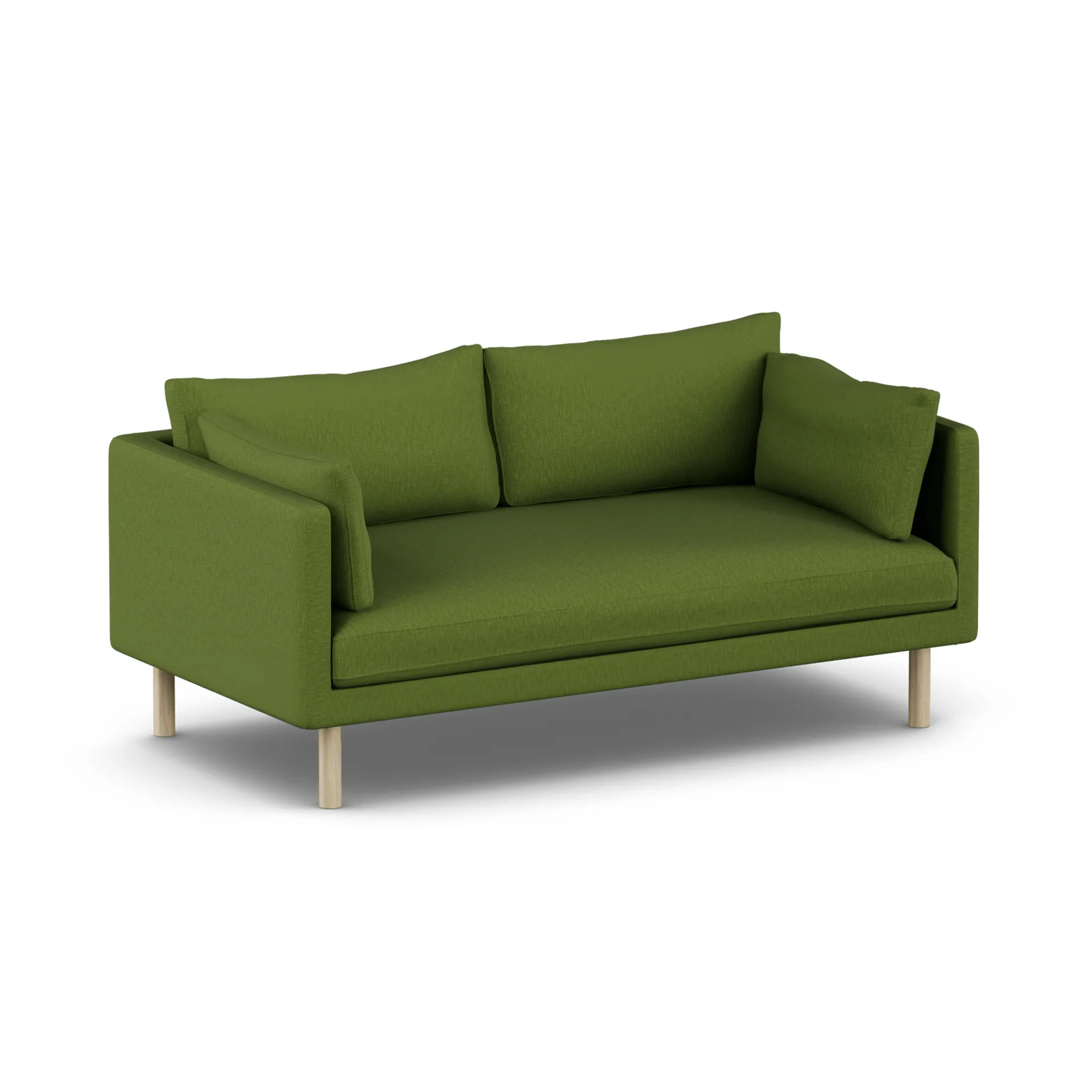 Linnevik sofa, Luiza Green 3975-witgeoliede eiken, 2-zits 1898