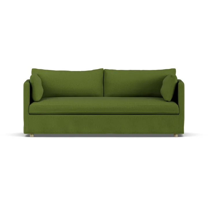 Linnevik sofa - Luiza green 3975-witgeoliede eiken, 3-zits, met rok - 1898
