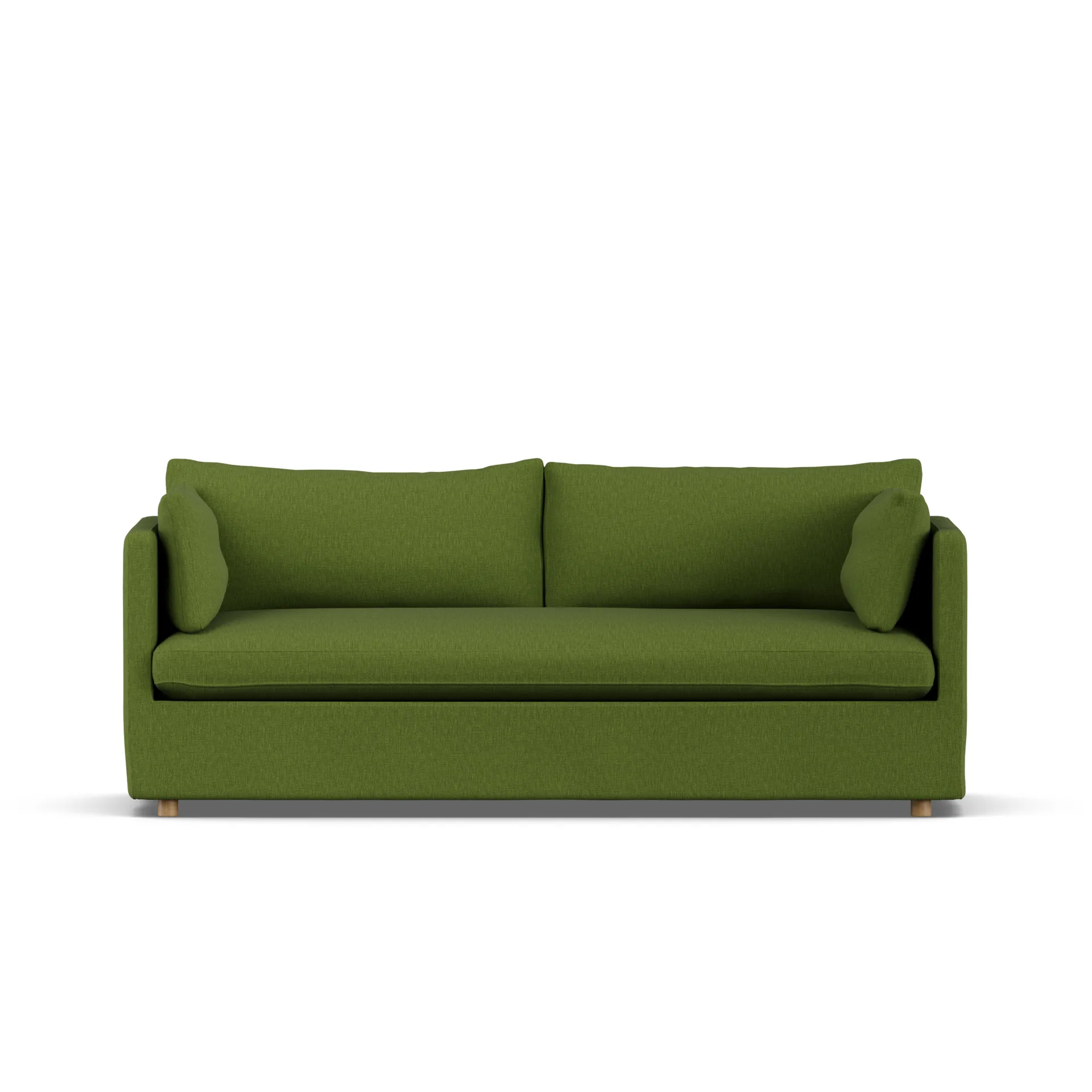 Linnevik sofa, Luiza green 3975-witgeoliede eiken, 3-zits, met rok 1898
