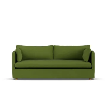 Linnevik sofa - Luiza green 3975-witgeoliede eiken, 3-zits, met rok - 1898