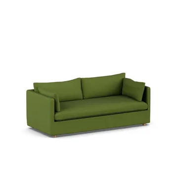 Linnevik sofa - Luiza green 3975-witgeoliede eiken, 3-zits, met rok - 1898