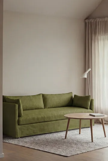 Linnevik sofa - Luiza Green 3975-witgeoliede eiken, 4-zits, met rok - 1898