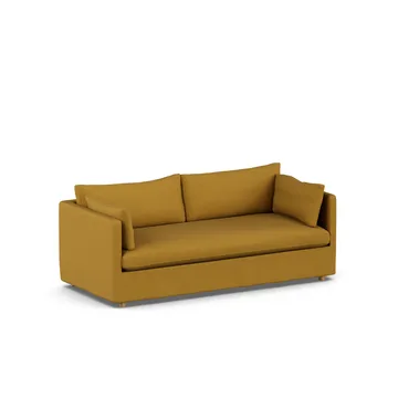 Linnevik sofa - Luiza Mustard 3972-witgeoliede eiken, 3-zits, met rok - 1898