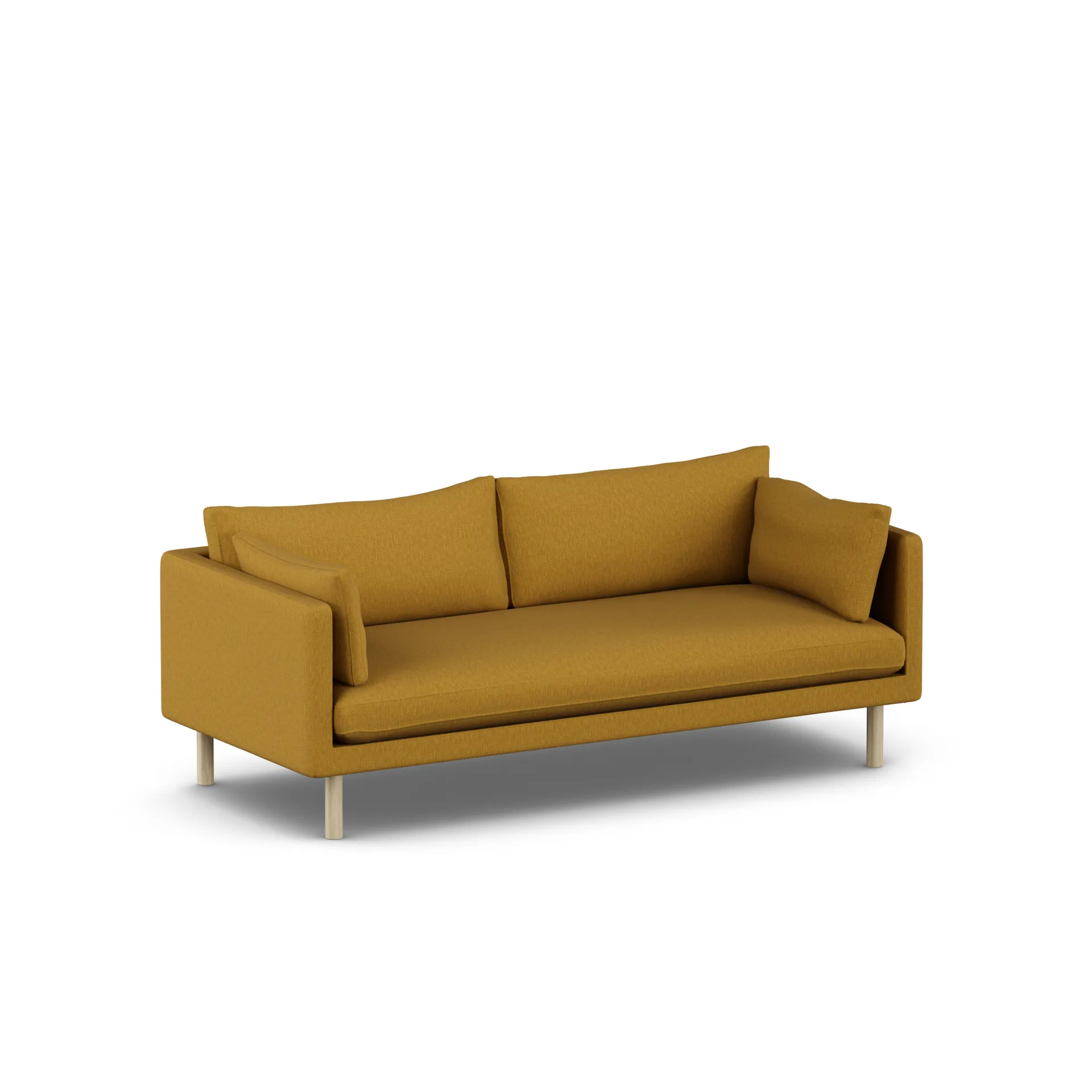 Linnevik sofa, Luiza Mustard 3972-witgeoliede eiken, 3-zits 1898