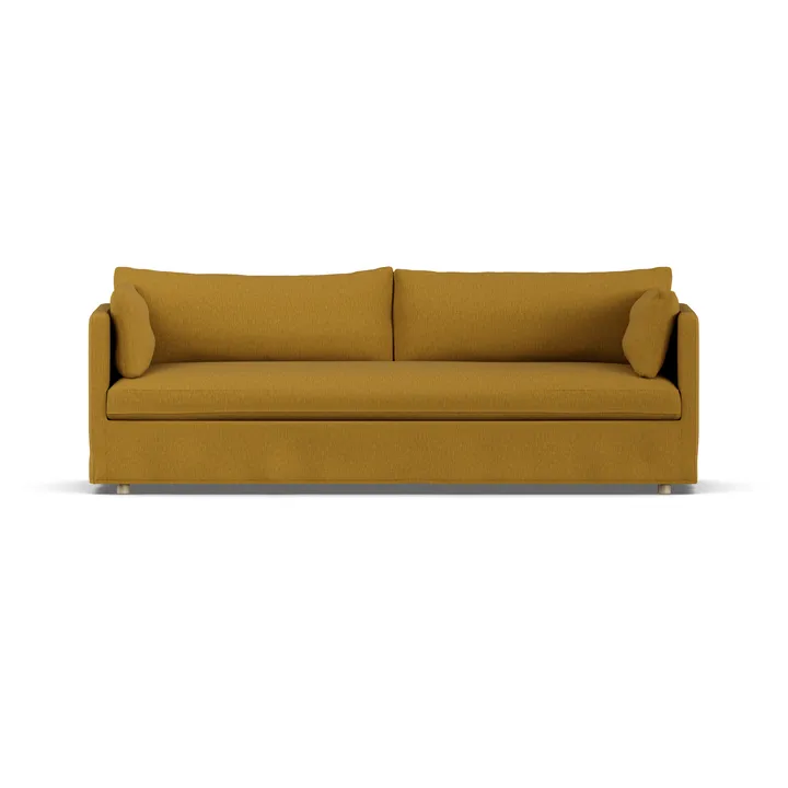 Linnevik sofa - Luiza Mustard 3972-witgeoliede eiken, 4-zits, met rok - 1898