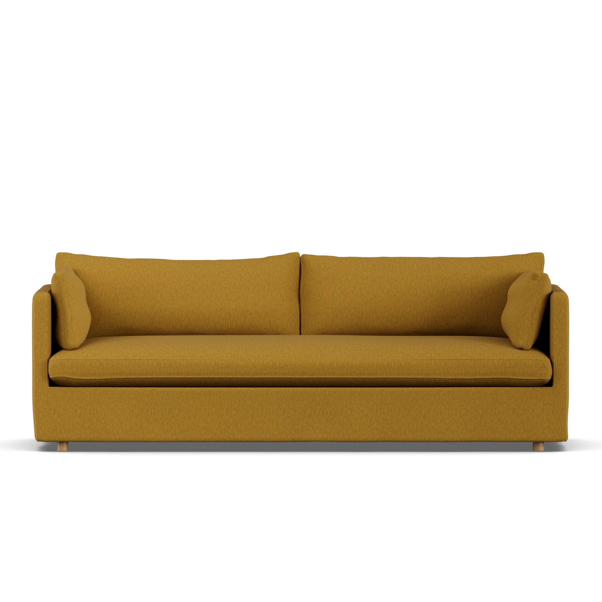 Linnevik sofa, Luiza Mustard 3972-witgeoliede eiken, 4-zits, met rok 1898