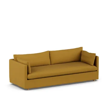 Linnevik sofa - Luiza Mustard 3972-witgeoliede eiken, 4-zits, met rok - 1898
