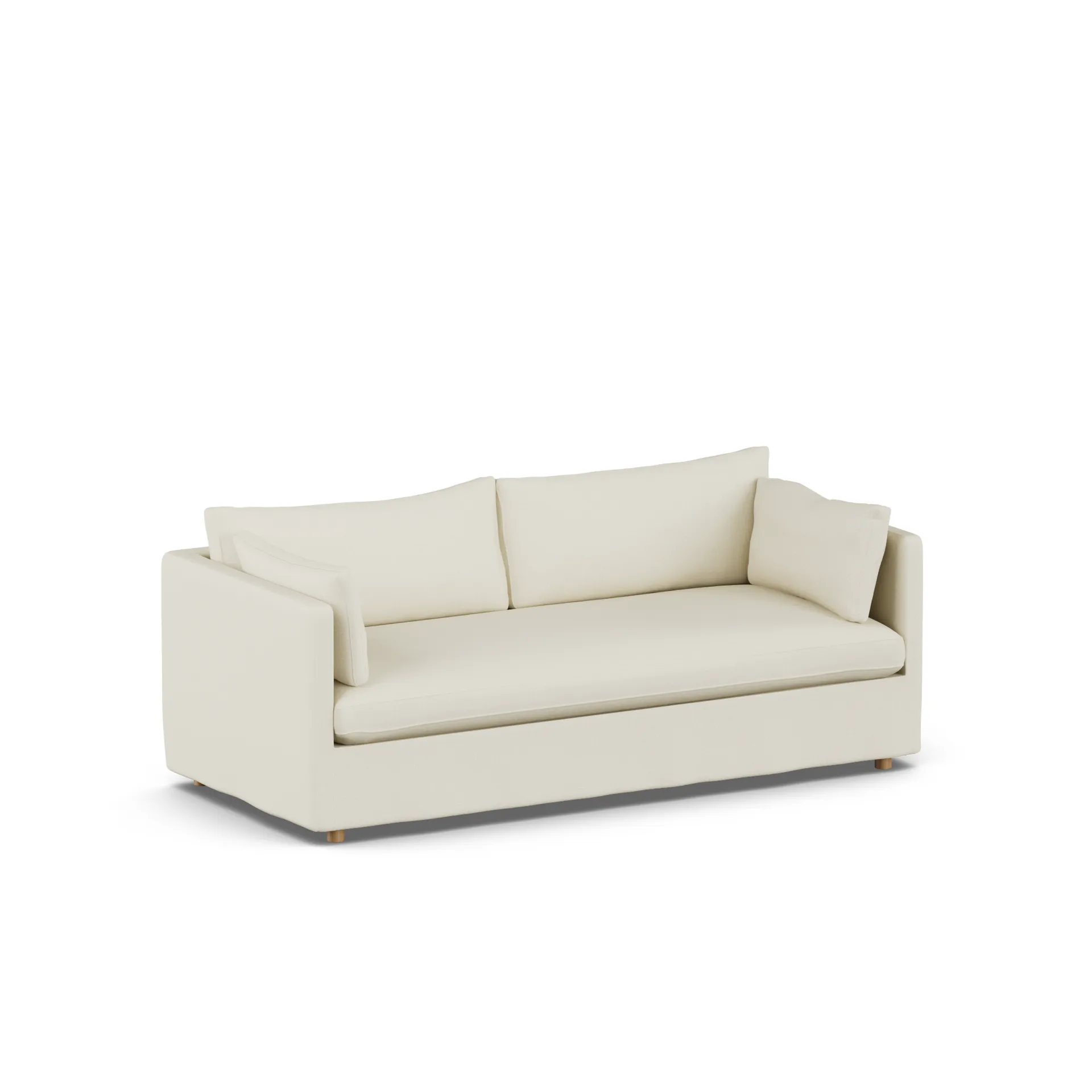 Linnevik sofa, Oslo Nature 1540-witgeoliede eiken, 3-zits, met rok 1898