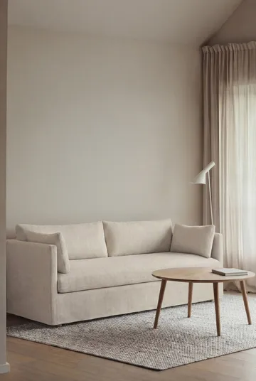 Linnevik sofa - Oslo Nature 1540-witgeoliede eiken, 3-zits, met rok - 1898