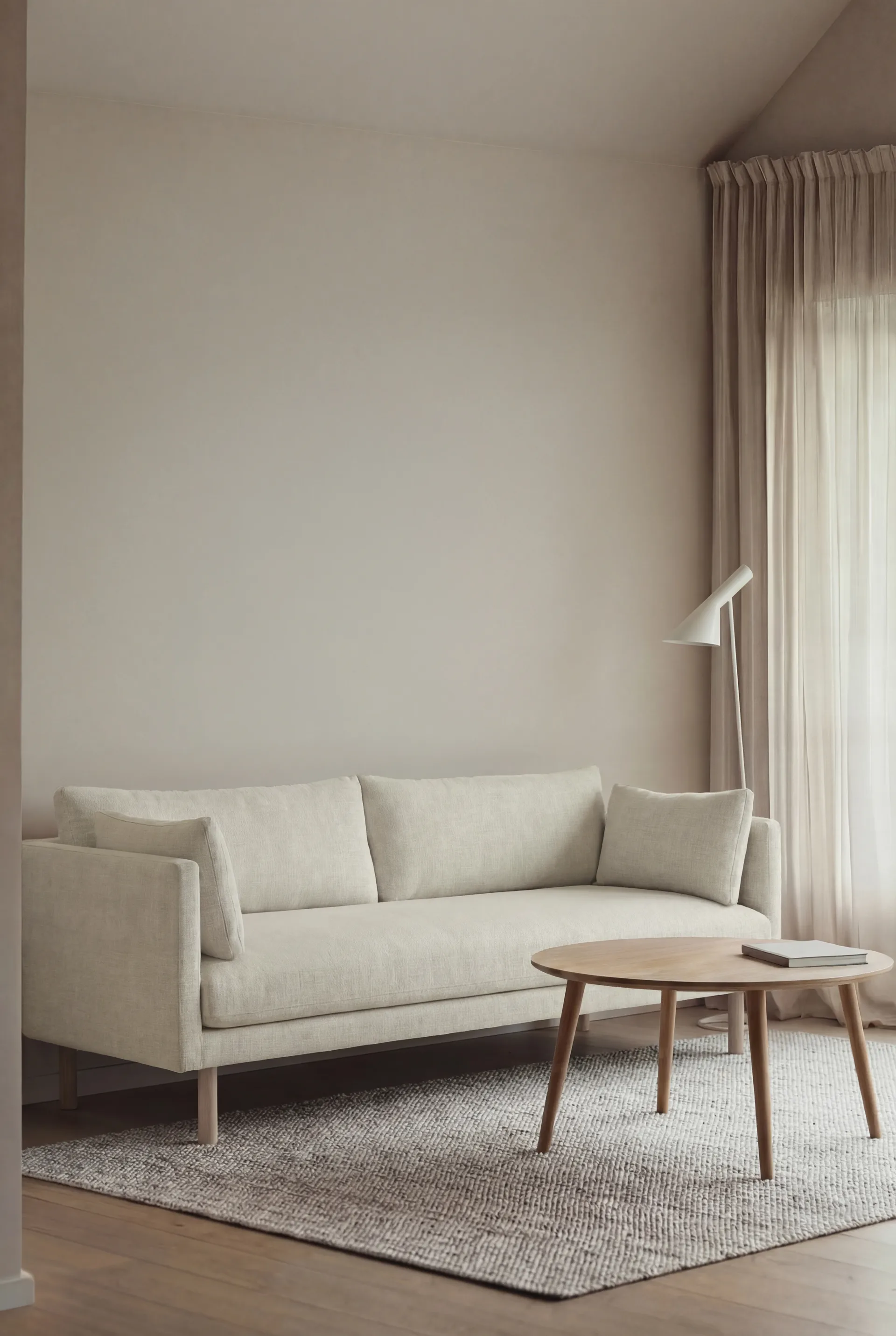 Linnevik sofa, Oslo Nature 1540-witgeoliede eiken, 3-zits 1898