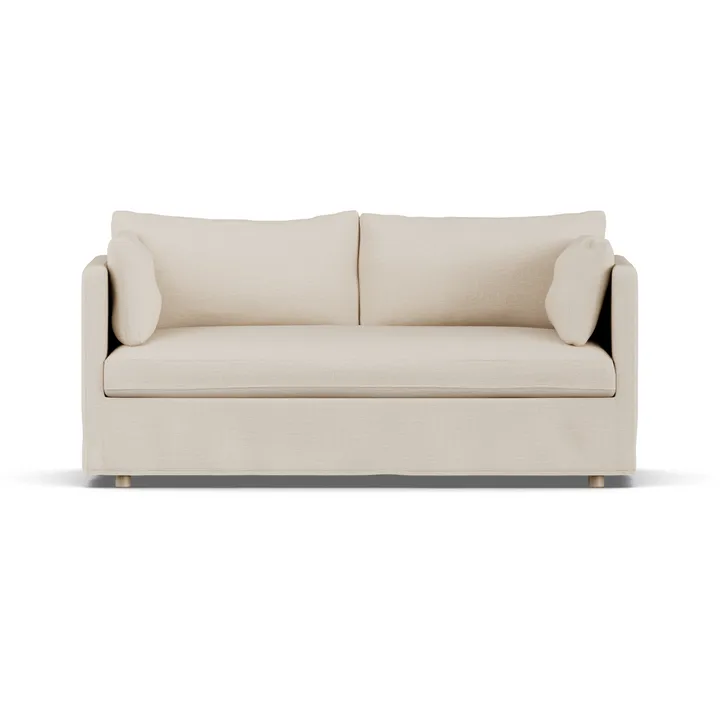 Linnevik sofa - Same Beige 6670-witgeoliede eiken, 2-zits, met rok - 1898