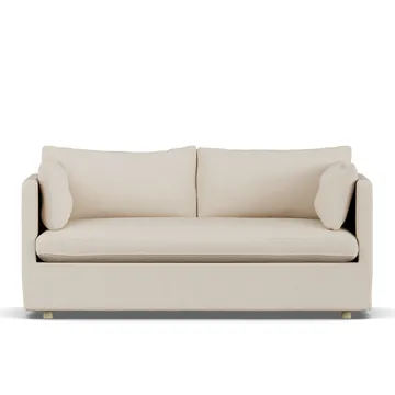 Linnevik sofa - Same Beige 6670-witgeoliede eiken, 2-zits, met rok - 1898