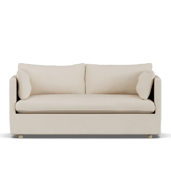 Linnevik sofa - Same Beige 6670-witgeoliede eiken, 2-zits, met rok - 1898