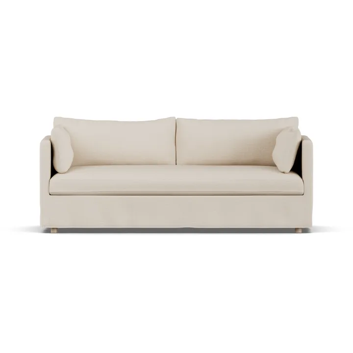 Linnevik sofa - Same Beige 6670-witgeoliede eiken, 3-zits, met rok - 1898