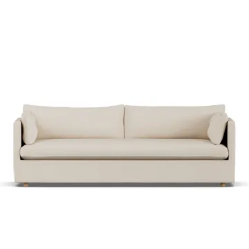 Linnevik sofa - Same Beige 6670-witgeoliede eiken, 4-zits, met rok - 1898