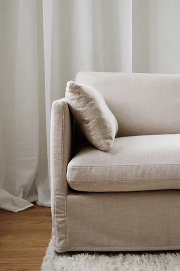 Linnevik sofa - Same Beige 6670-witgeoliede eiken, 4-zits, met rok - 1898