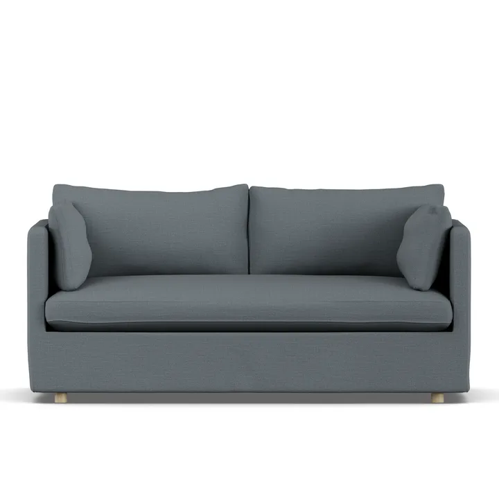 Linnevik sofa - Same Blue 6678-witgeoliede eiken, 2-zits, met rok - 1898