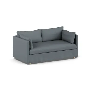 Linnevik sofa - Same Blue 6678-witgeoliede eiken, 2-zits, met rok - 1898
