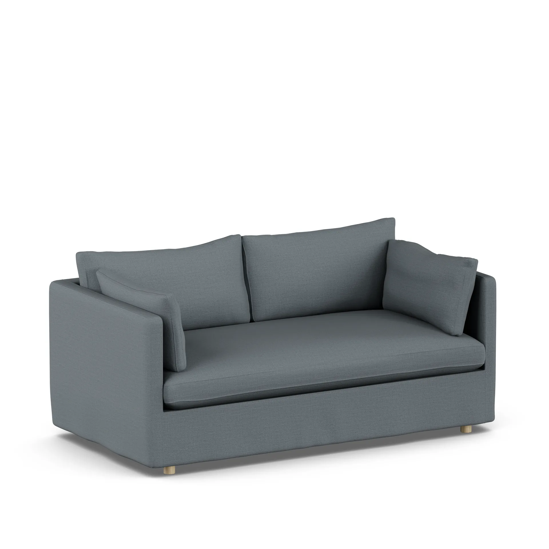 Linnevik sofa, Same Blue 6678-witgeoliede eiken, 2-zits, met rok 1898