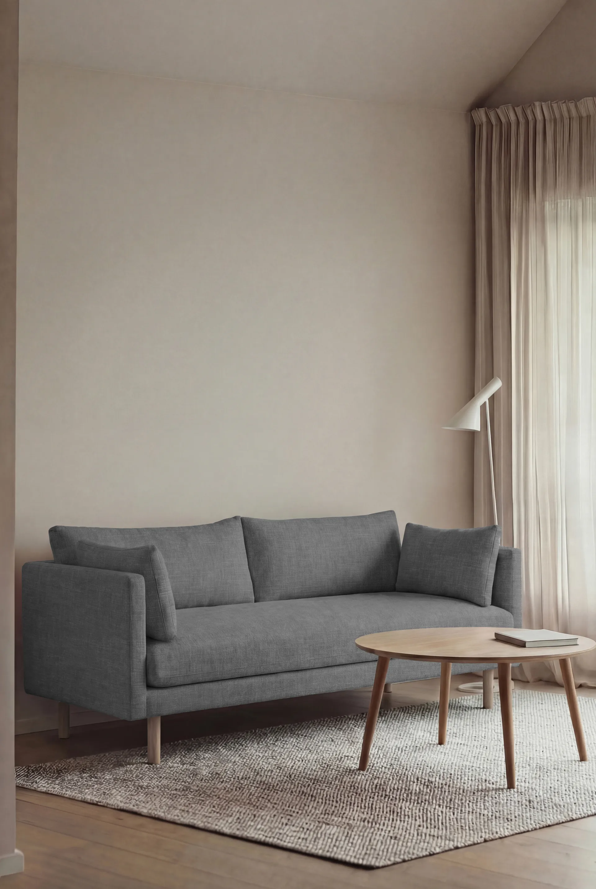 Linnevik sofa, Same Blue 6678-witgeoliede eiken, 2-zits 1898