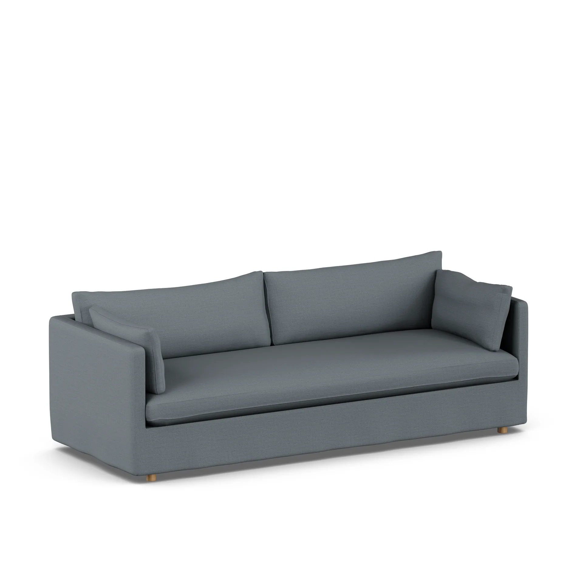 Linnevik sofa, Same Blue 6678-witgeoliede eiken, 4-zits, met rok 1898