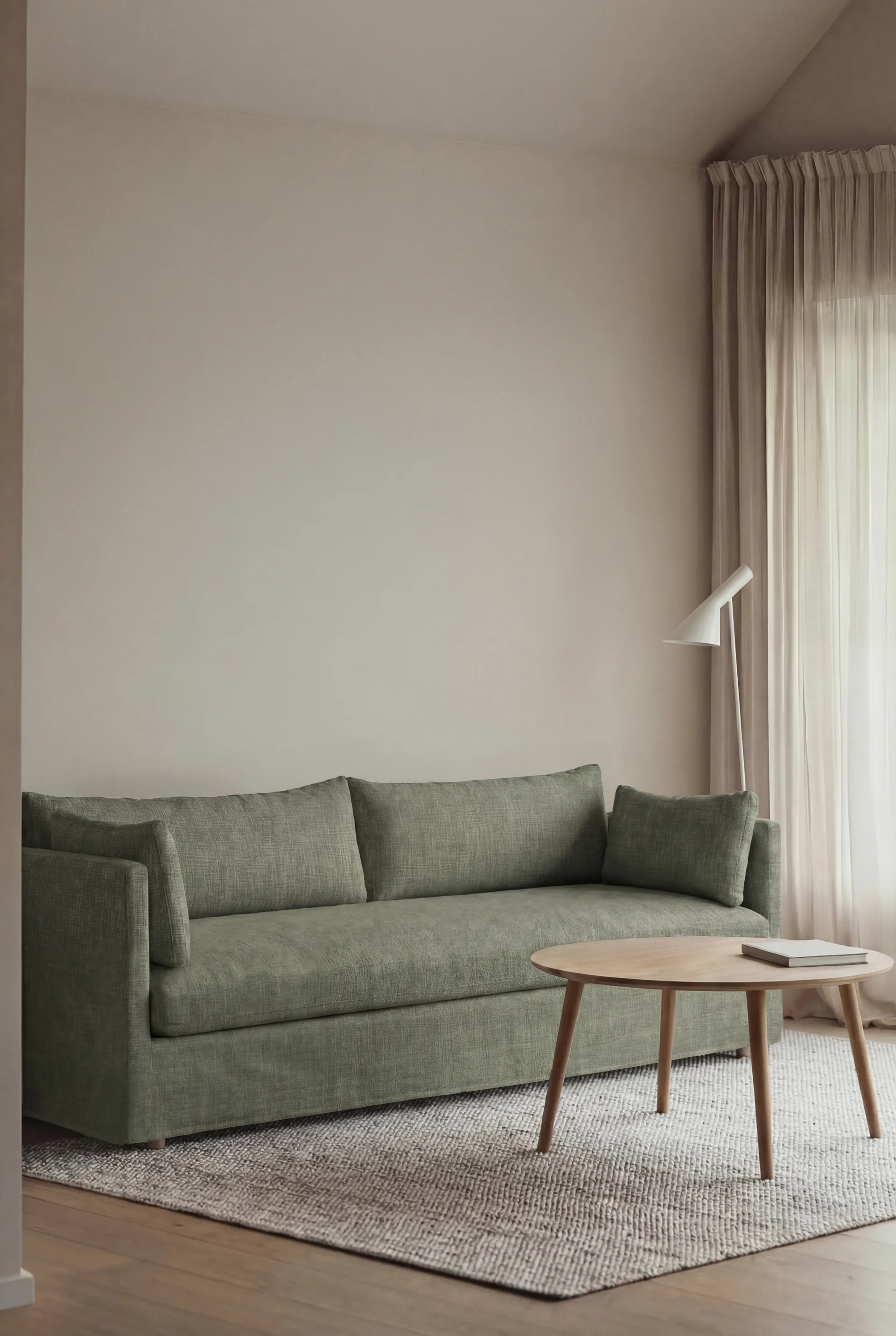 Linnevik sofa, Same Forest 6677-witgeoliede eiken, 4-zits, met rok 1898