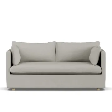 Linnevik sofa - Same Grey 6673-witgeoliede eiken, 2-zits, met rok - 1898