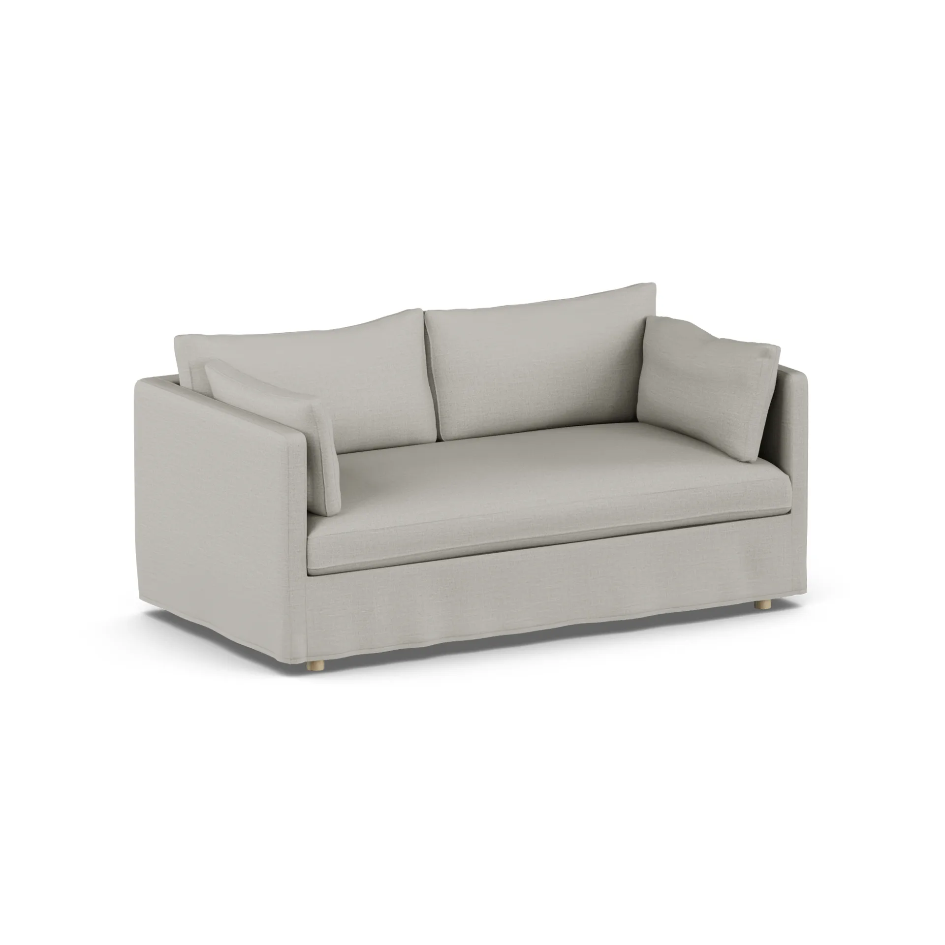 Linnevik sofa, Same Grey 6673-witgeoliede eiken, 2-zits, met rok 1898