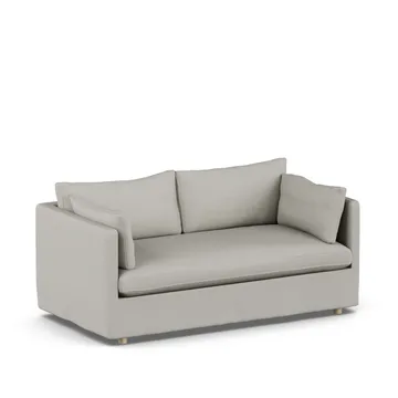 Linnevik sofa - Same Grey 6673-witgeoliede eiken, 2-zits, met rok - 1898