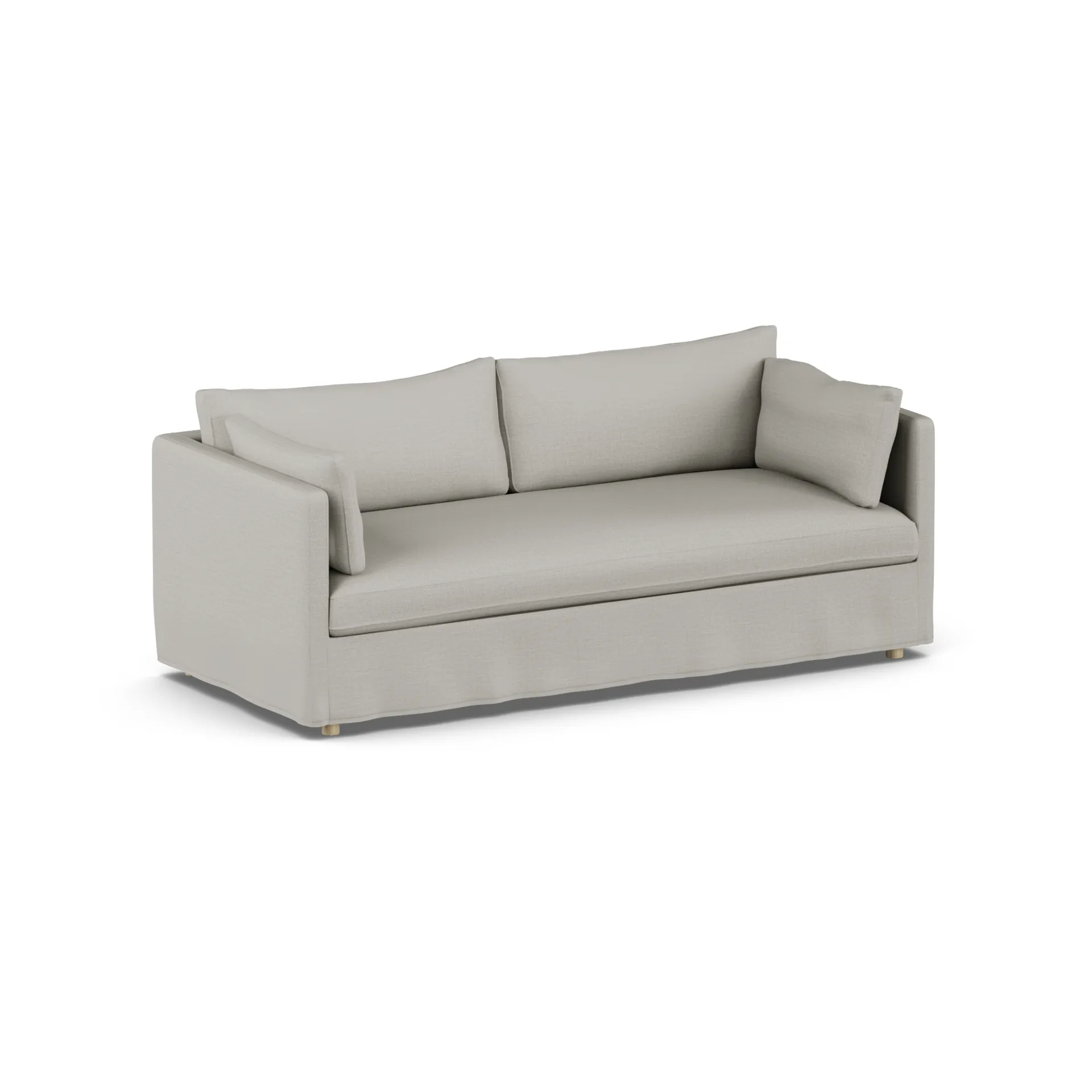 Linnevik sofa, Same Grey 6673-witgeoliede eiken, 3-zits, met rok 1898