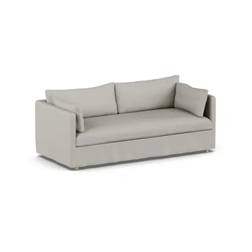 Linnevik sofa - Same Grey 6673-witgeoliede eiken, 3-zits, met rok - 1898