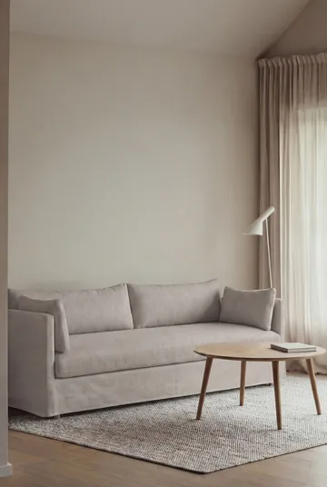 Linnevik sofa - Same Grey 6673-witgeoliede eiken, 4-zits, met rok - 1898