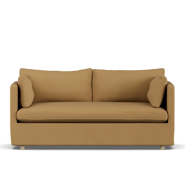 Linnevik sofa - Same Ochre 6676-witgeoliede eiken, 2-zits, met rok - 1898