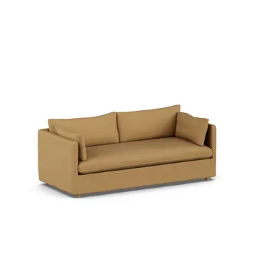 Linnevik sofa - Same Ochre 6676-witgeoliede eiken, 3-zits, met rok - 1898