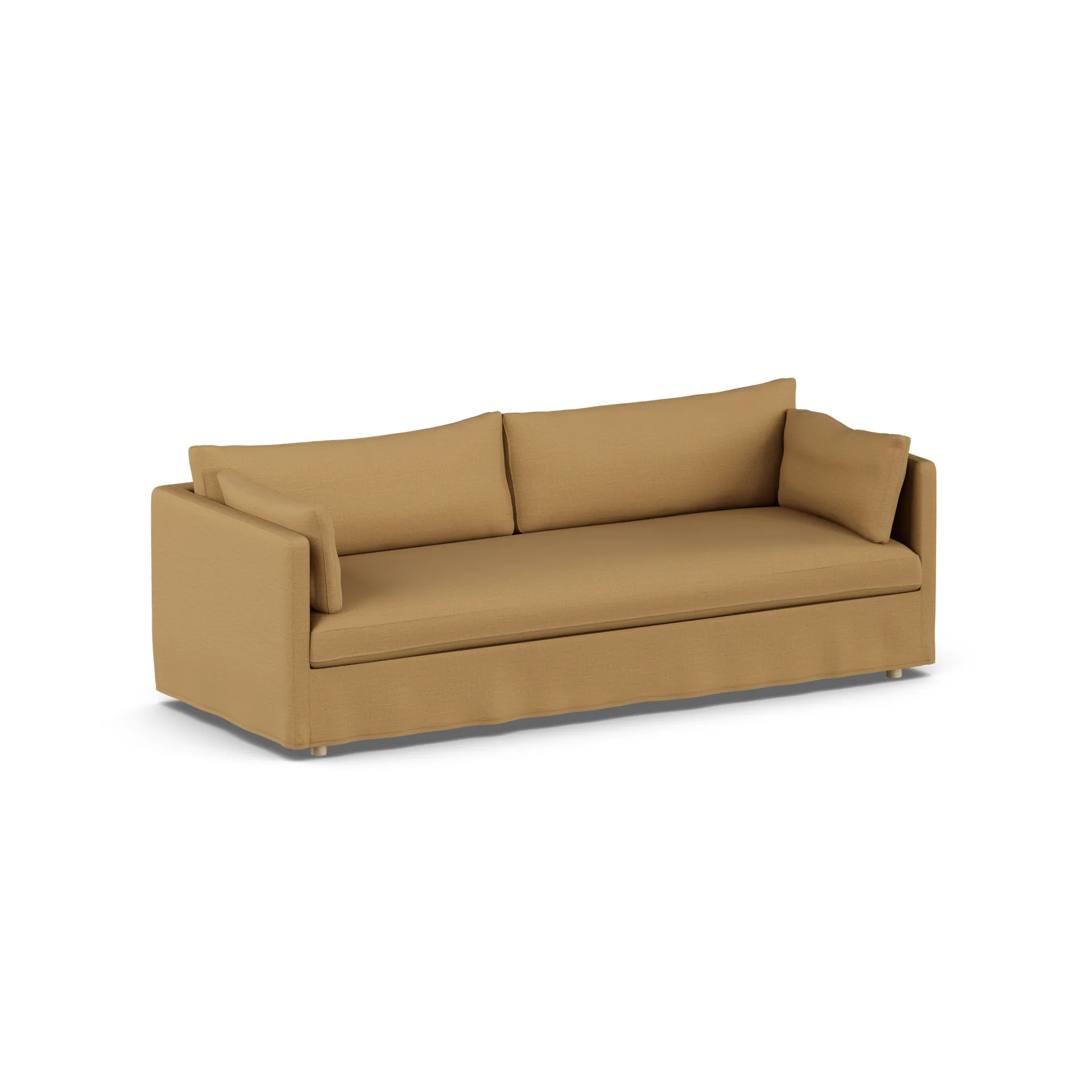 Linnevik sofa, Same Ochre 6676-witgeoliede eiken, 4-zits, met rok 1898