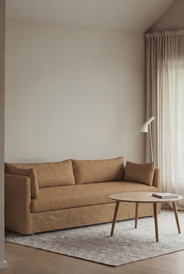 Linnevik sofa - Same Ochre 6676-witgeoliede eiken, 4-zits, met rok - 1898