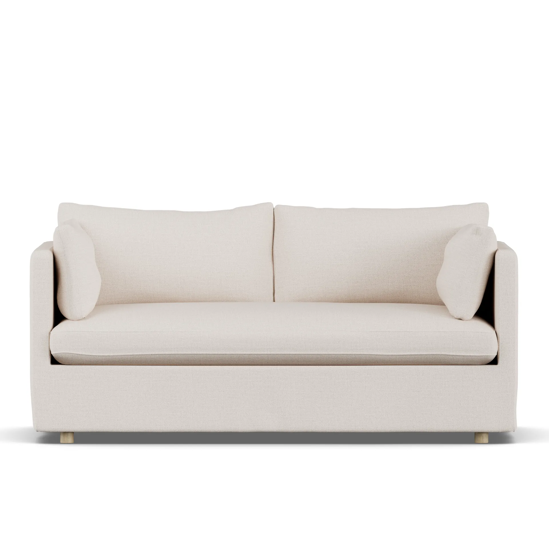 Linnevik sofa, Same Off White 6671-witgeoliede eiken, 2-zits, met rok 1898