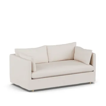 Linnevik sofa - Same Off White 6671-witgeoliede eiken, 2-zits, met rok - 1898