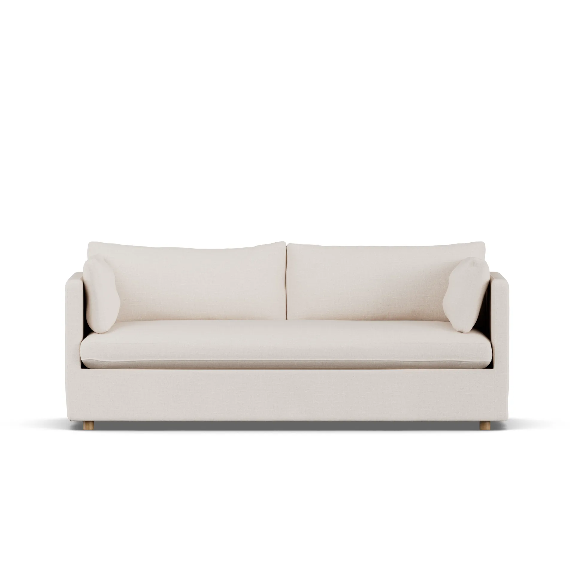 Linnevik sofa, Same Off White 6671-witgeoliede eiken, 3-zits, met rok 1898