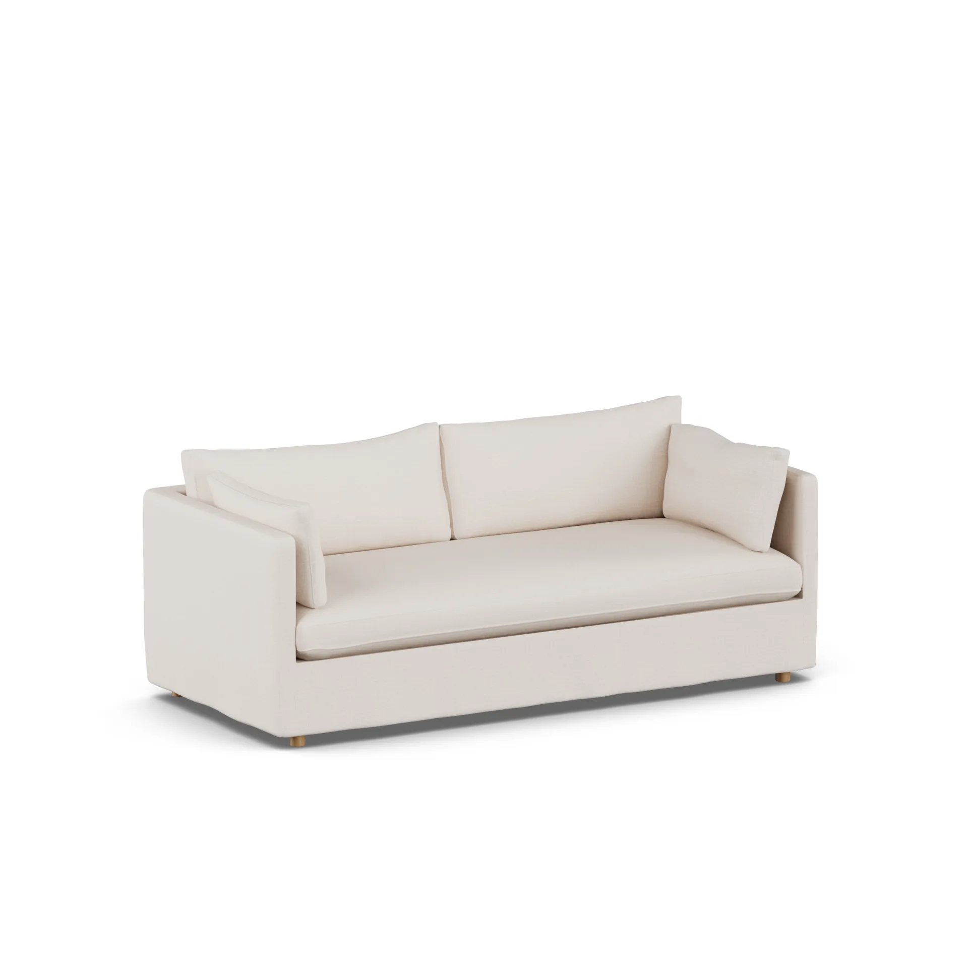 Linnevik sofa, Same Off White 6671-witgeoliede eiken, 3-zits, met rok 1898